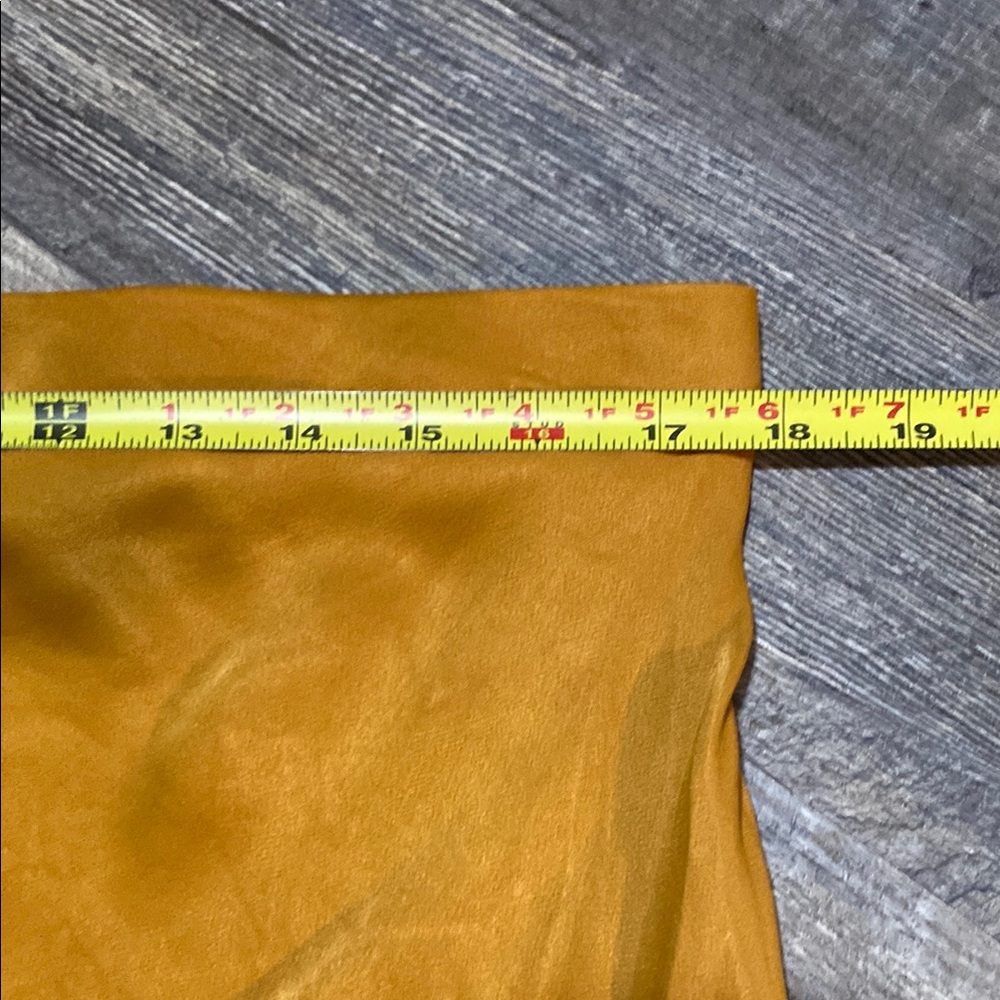 Anthropologie Gold Silky Strapless Top Size M - Picture 9 of 10